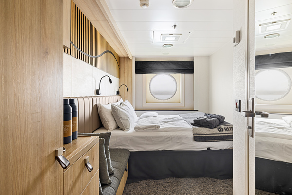 HX Hurtigruten Expeditions MS Fram Polar Outside Outside Cabin N2 1 ©Espen Mills.jpg